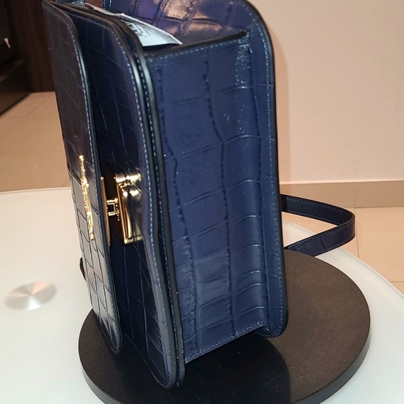 Coach Croc Embossed Brynn Crossbody Navy Style C5631 - Picture 9 of 15